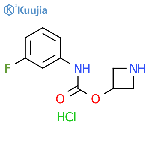 azetidin-3-yl N-(3-fluorophenyl)carbamate;hydrochloride structure