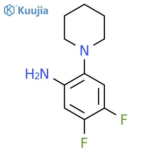 4,5-Difluoro-2-(piperidin-1-yl)aniline structure