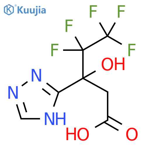 1H-1,2,4-Triazole-5-propanoic acid, β-hydroxy-β-(1,1,2,2,2-pentafluoroethyl)- structure