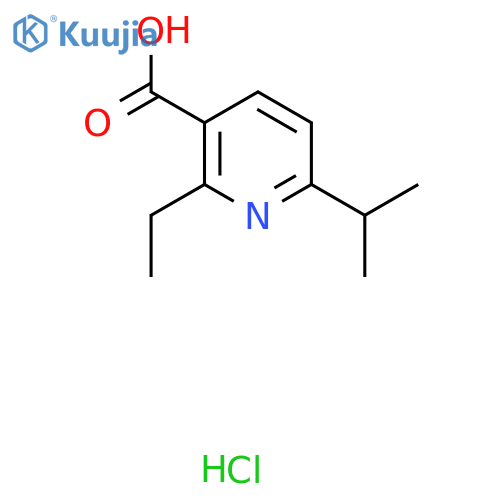 2-Ethyl-6-(propan-2-yl)pyridine-3-carboxylic acid hydrochloride structure