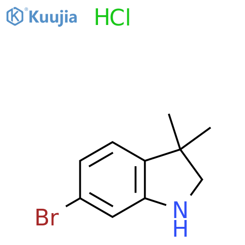 6-bromo-3,3-dimethyl-2,3-dihydro-1H-indole hydrochloride structure