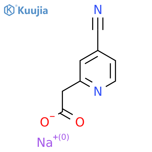 Sodium 2-(4-cyanopyridin-2-yl)acetate structure