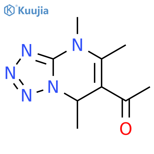 1-{4,5,7-trimethyl-4H,7H-1,2,3,4tetrazolo1,5-apyrimidin-6-yl}ethan-1-one structure