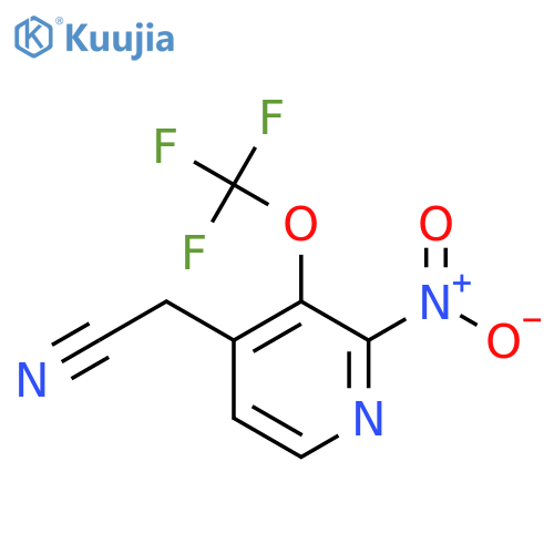 2-Nitro-3-(trifluoromethoxy)pyridine-4-acetonitrile structure