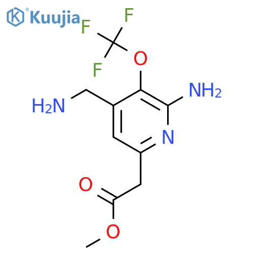 Methyl 2-amino-4-(aminomethyl)-3-(trifluoromethoxy)pyridine-6-acetate structure