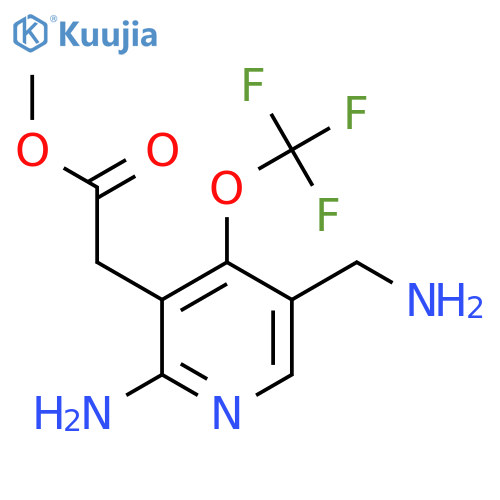 Methyl 2-amino-5-(aminomethyl)-4-(trifluoromethoxy)pyridine-3-acetate structure