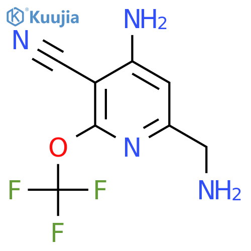 4-Amino-6-(aminomethyl)-3-cyano-2-(trifluoromethoxy)pyridine structure