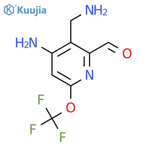 4-Amino-3-(aminomethyl)-6-(trifluoromethoxy)pyridine-2-carboxaldehyde structure