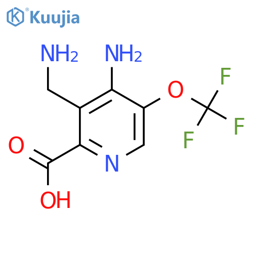 4-Amino-3-(aminomethyl)-5-(trifluoromethoxy)pyridine-2-carboxylic acid structure