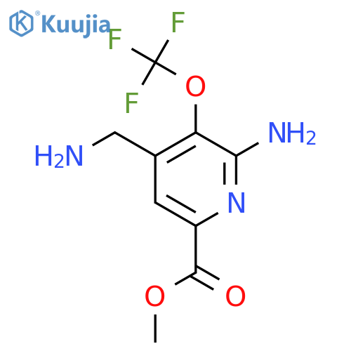 Methyl 2-amino-4-(aminomethyl)-3-(trifluoromethoxy)pyridine-6-carboxylate structure