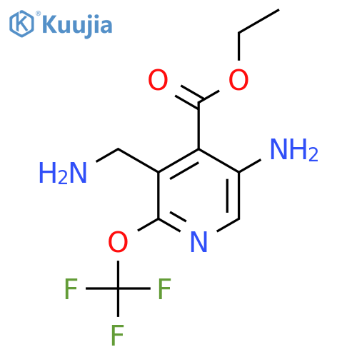 Ethyl 5-amino-3-(aminomethyl)-2-(trifluoromethoxy)pyridine-4-carboxylate structure