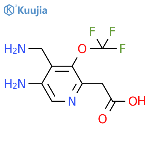5-Amino-4-(aminomethyl)-3-(trifluoromethoxy)pyridine-2-acetic acid structure