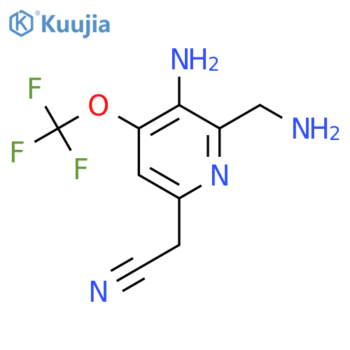3-Amino-2-(aminomethyl)-4-(trifluoromethoxy)pyridine-6-acetonitrile structure