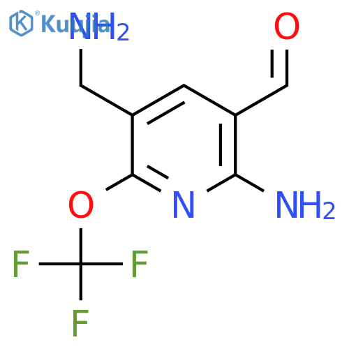 2-Amino-5-(aminomethyl)-6-(trifluoromethoxy)pyridine-3-carboxaldehyde structure