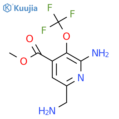 Methyl 2-amino-6-(aminomethyl)-3-(trifluoromethoxy)pyridine-4-carboxylate structure