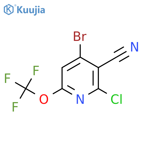 4-Bromo-2-chloro-3-cyano-6-(trifluoromethoxy)pyridine structure