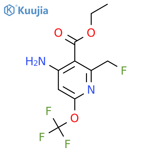 Ethyl 4-amino-2-(fluoromethyl)-6-(trifluoromethoxy)pyridine-3-carboxylate structure