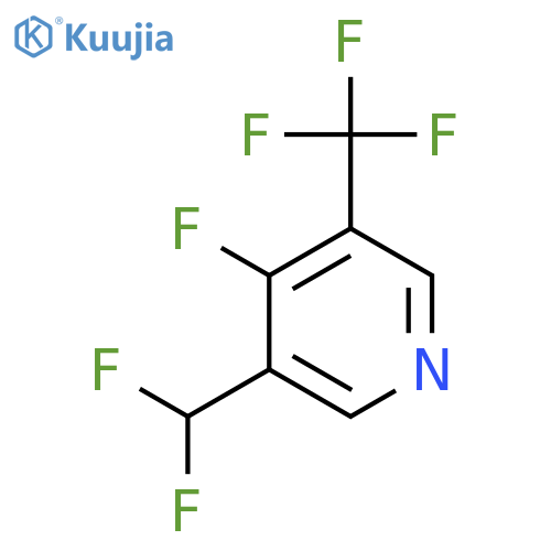 3-(Difluoromethyl)-4-fluoro-5-(trifluoromethyl)pyridine structure