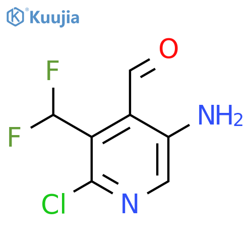 5-Amino-2-chloro-3-(difluoromethyl)pyridine-4-carboxaldehyde structure