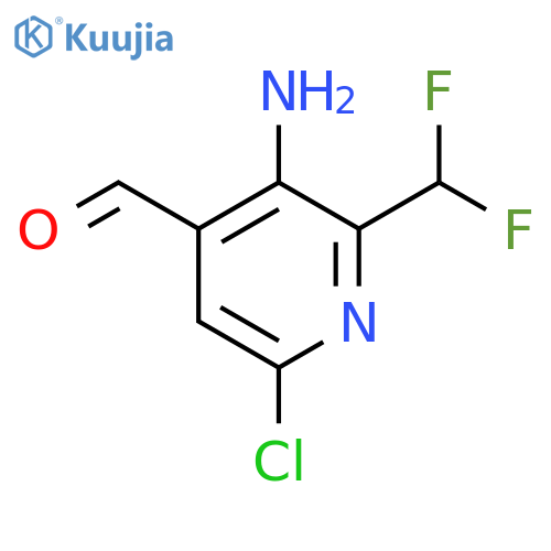 3-Amino-6-chloro-2-(difluoromethyl)pyridine-4-carboxaldehyde structure