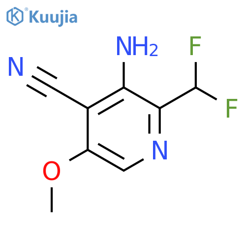 3-Amino-4-cyano-2-(difluoromethyl)-5-methoxypyridine structure