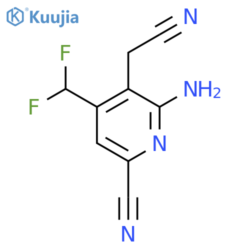 2-Amino-6-cyano-4-(difluoromethyl)pyridine-3-acetonitrile structure
