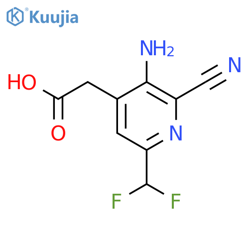 3-Amino-2-cyano-6-(difluoromethyl)pyridine-4-acetic acid structure
