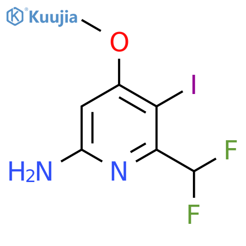 6-Amino-2-(difluoromethyl)-3-iodo-4-methoxypyridine structure