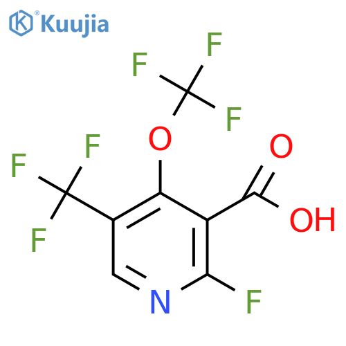 2-Fluoro-4-(trifluoromethoxy)-5-(trifluoromethyl)pyridine-3-carboxylic acid structure