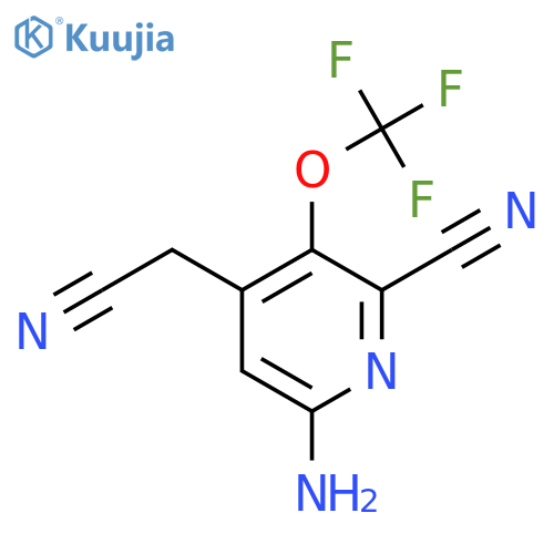 6-Amino-2-cyano-3-(trifluoromethoxy)pyridine-4-acetonitrile structure