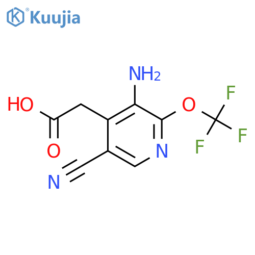 3-Amino-5-cyano-2-(trifluoromethoxy)pyridine-4-acetic acid structure