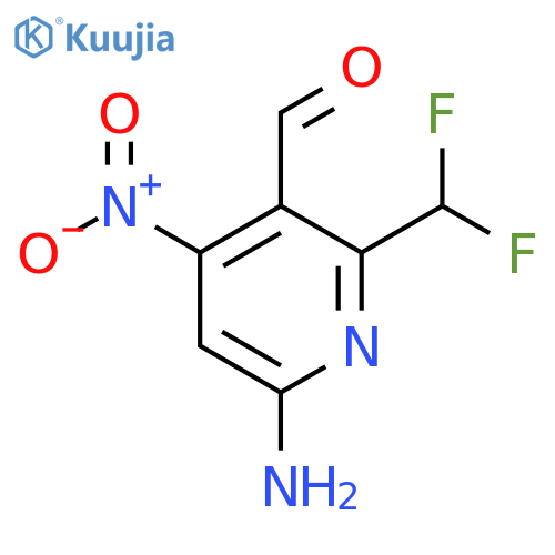 6-Amino-2-(difluoromethyl)-4-nitropyridine-3-carboxaldehyde structure