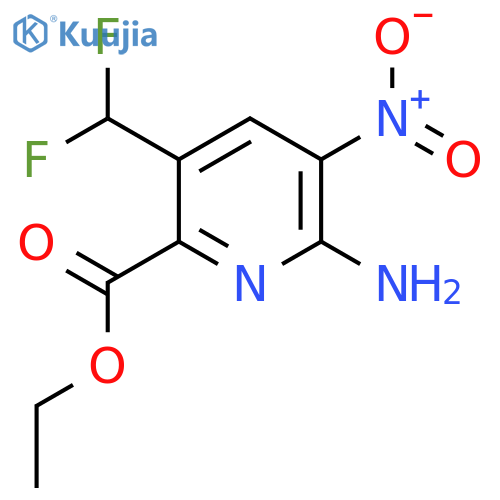 Ethyl 2-amino-5-(difluoromethyl)-3-nitropyridine-6-carboxylate structure