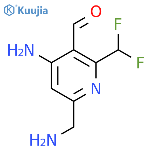 4-Amino-6-(aminomethyl)-2-(difluoromethyl)pyridine-3-carboxaldehyde structure