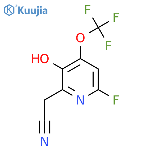 6-Fluoro-3-hydroxy-4-(trifluoromethoxy)pyridine-2-acetonitrile structure