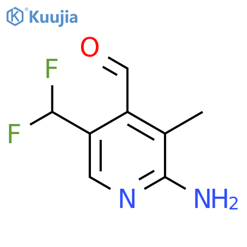 2-Amino-5-(difluoromethyl)-3-methylpyridine-4-carboxaldehyde structure