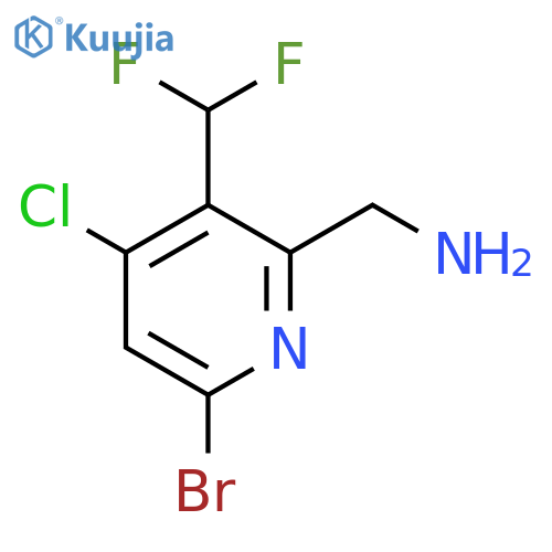 2-(Aminomethyl)-6-bromo-4-chloro-3-(difluoromethyl)pyridine structure