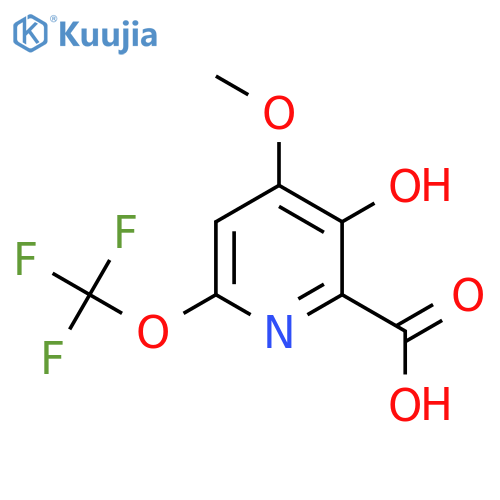 3-Hydroxy-4-methoxy-6-(trifluoromethoxy)pyridine-2-carboxylic acid structure