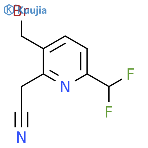 3-(Bromomethyl)-6-(difluoromethyl)pyridine-2-acetonitrile structure