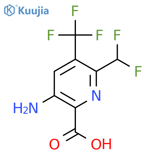 5-Amino-2-(difluoromethyl)-3-(trifluoromethyl)pyridine-6-carboxylic acid structure