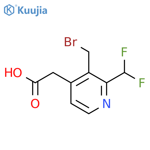 3-(Bromomethyl)-2-(difluoromethyl)pyridine-4-acetic acid structure