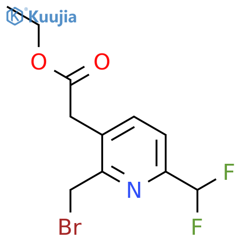 Ethyl 2-(bromomethyl)-6-(difluoromethyl)pyridine-3-acetate structure