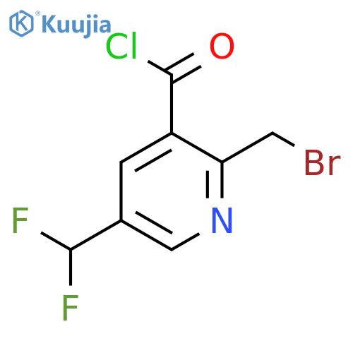 2-(Bromomethyl)-5-(difluoromethyl)pyridine-3-carbonyl chloride structure