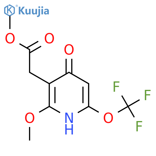 Methyl 4-hydroxy-2-methoxy-6-(trifluoromethoxy)pyridine-3-acetate structure