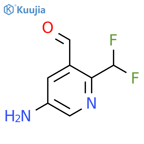 5-Amino-2-(difluoromethyl)pyridine-3-carboxaldehyde structure