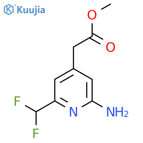 Methyl 2-amino-6-(difluoromethyl)pyridine-4-acetate structure
