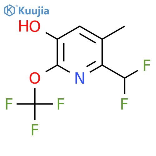 2-(Difluoromethyl)-5-hydroxy-3-methyl-6-(trifluoromethoxy)pyridine structure