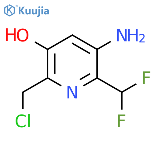 3-Amino-6-(chloromethyl)-2-(difluoromethyl)-5-hydroxypyridine structure