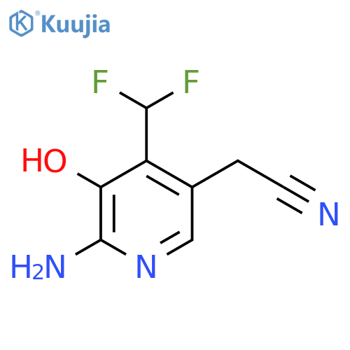 2-Amino-4-(difluoromethyl)-3-hydroxypyridine-5-acetonitrile structure