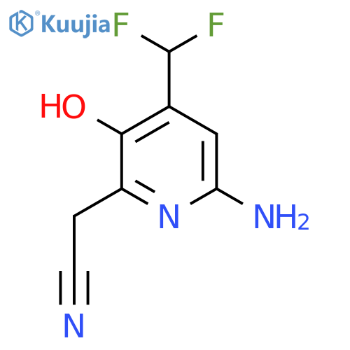 6-Amino-4-(difluoromethyl)-3-hydroxypyridine-2-acetonitrile structure